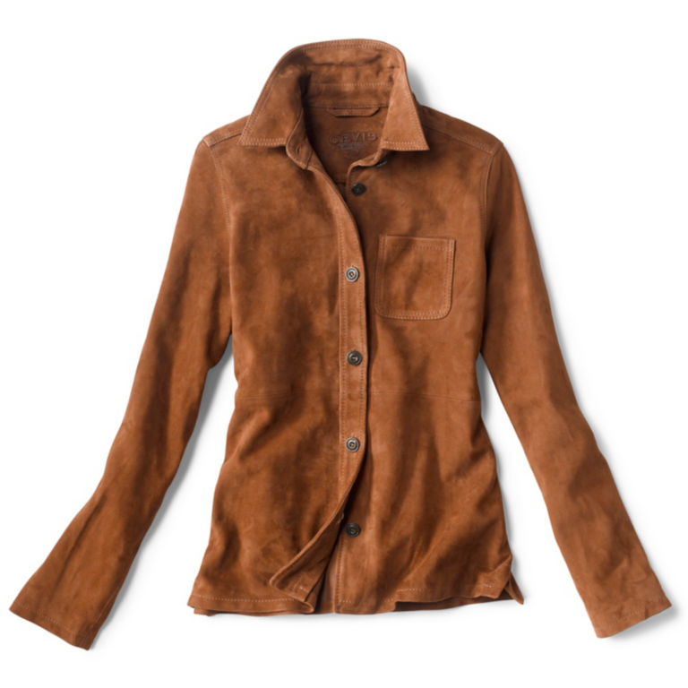 Suede Overshirt - TOBACCO image number 5
