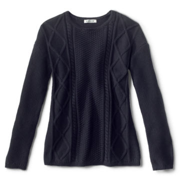 Cotton Cable Crew Sweater - image number 0