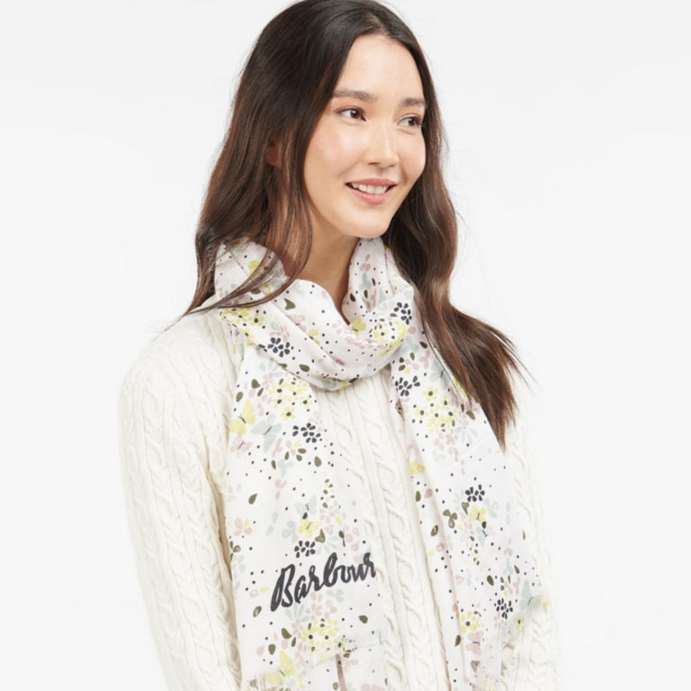 Barbour® Butterfly Print Wrap - CLOUD image number 3