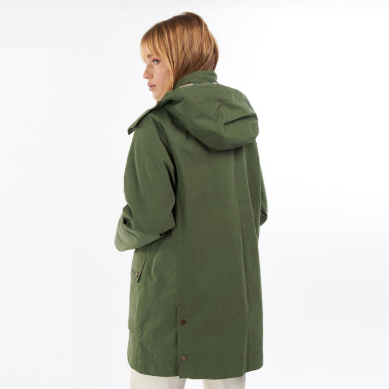 Barbour® Clary Hooded Raincoat - MOSS STONE image number 2