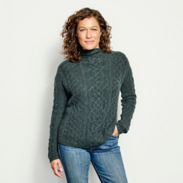 Donegal Cable Mockneck Sweater - 