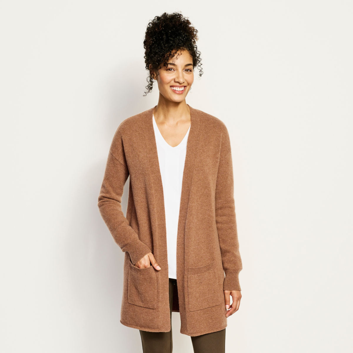 Cashmere Long Open Cardigan - image number 0