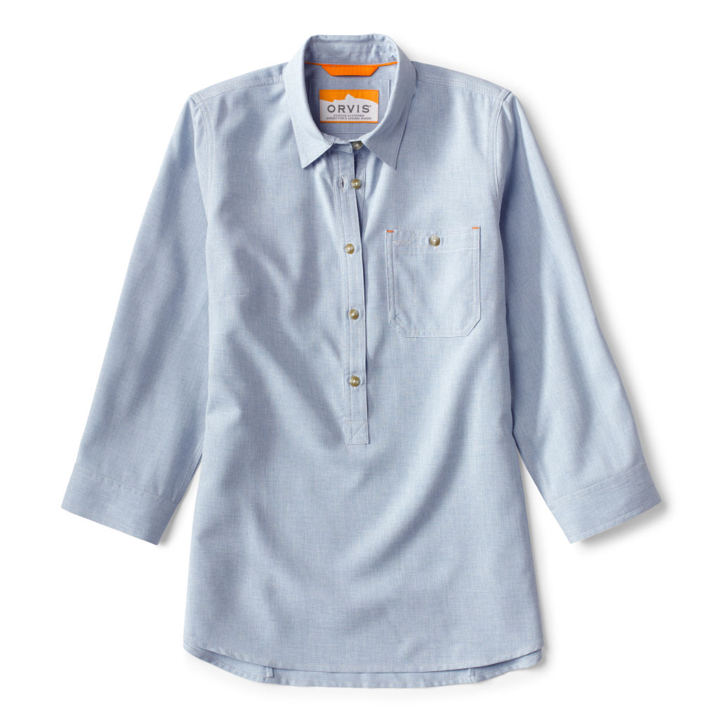 Women’s Tech Chambray Popover - BLUE FOG image number 4