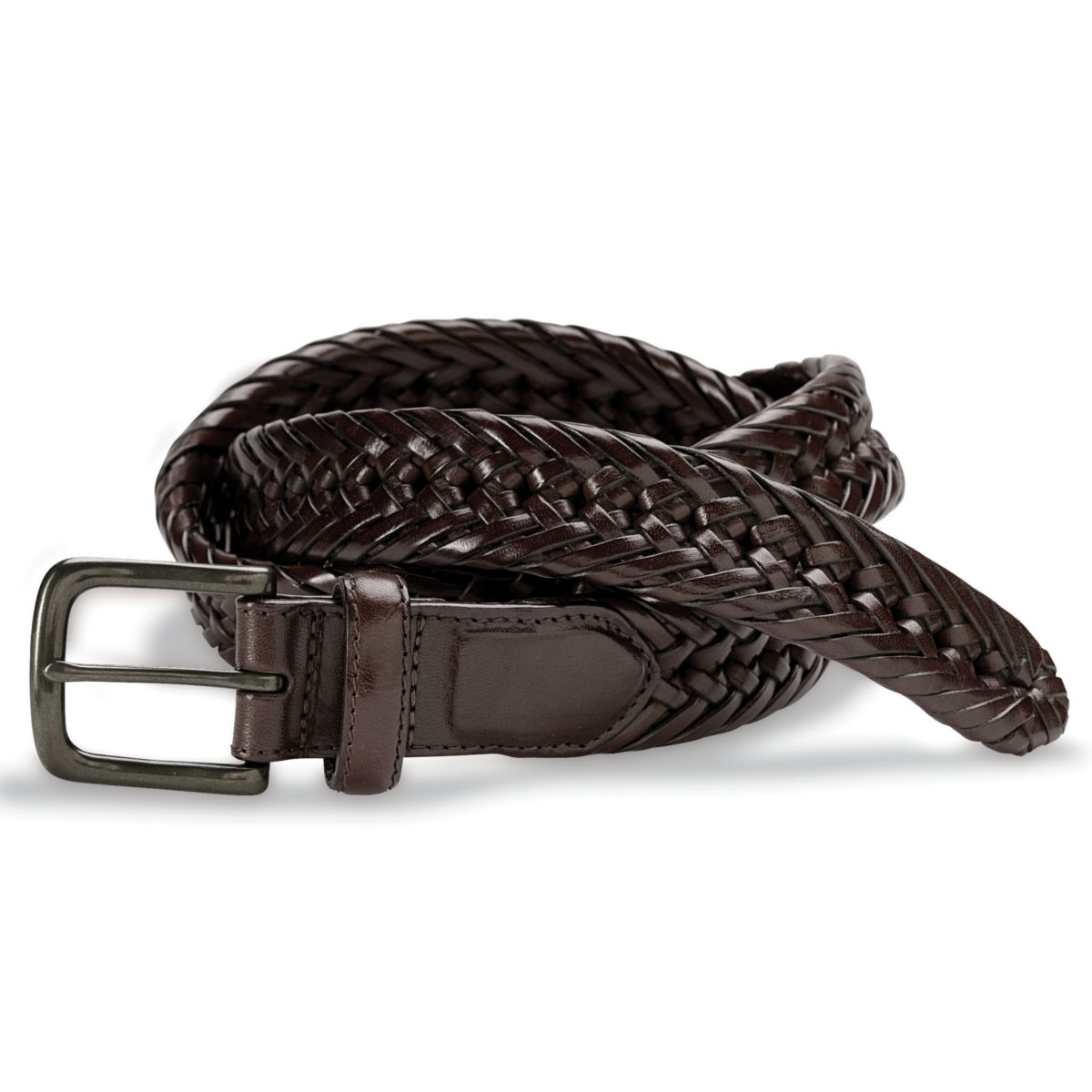 Braided Latigo Leather Belt - BROWNimage number 0