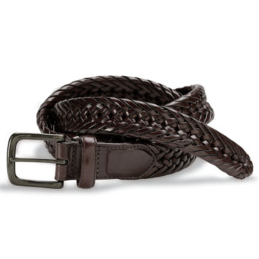 Braided Latigo Leather Belt - BROWN