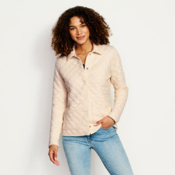 Quilted Shirt Jacket - OATMEAL HEATHER image number 2