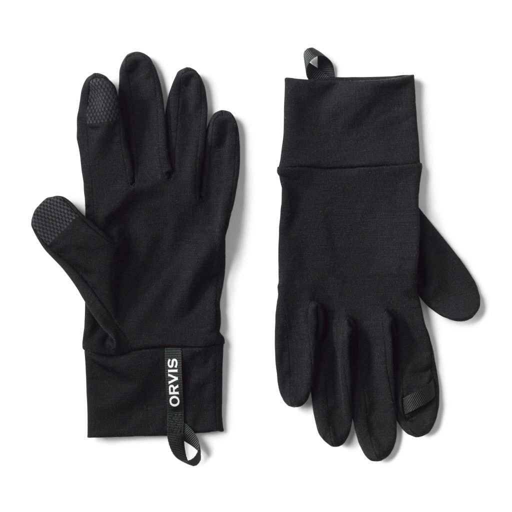 Elevated Merino Wool Liner Gloves - BLACK image number 0