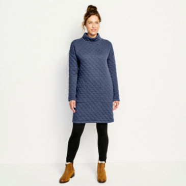 Quilted Cowl Dress - 