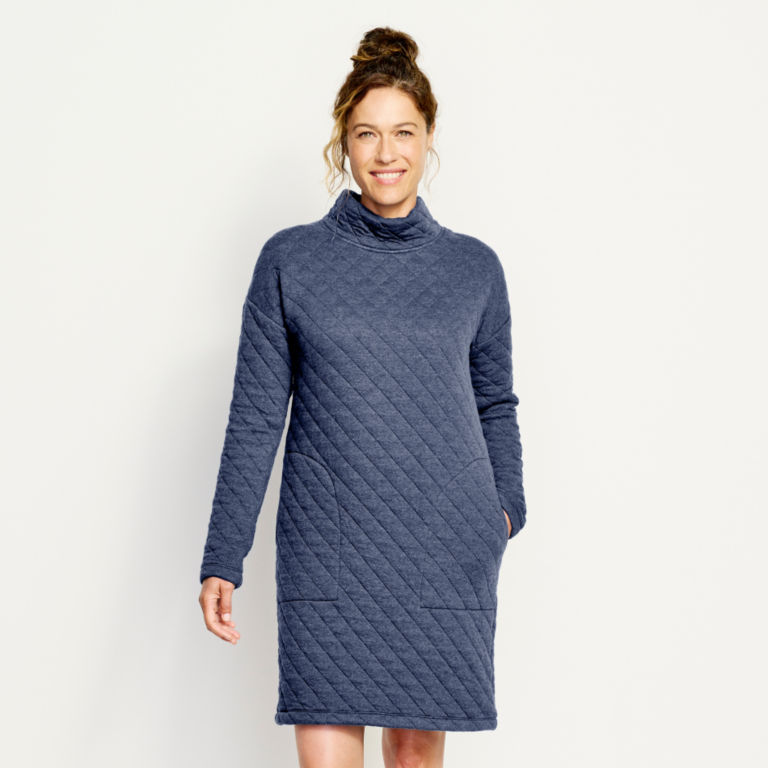 Quilted Cowl Dress -  image number 1