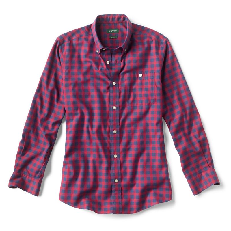 No-Work Long-Sleeve Shirt - NAVY/RED