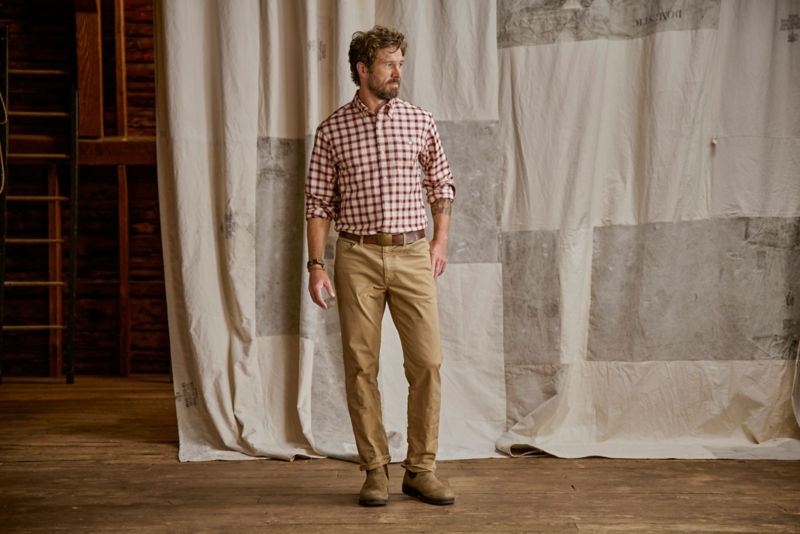 No-Work Long-Sleeve Shirt - TRUE NAVY/EMBER image number 3