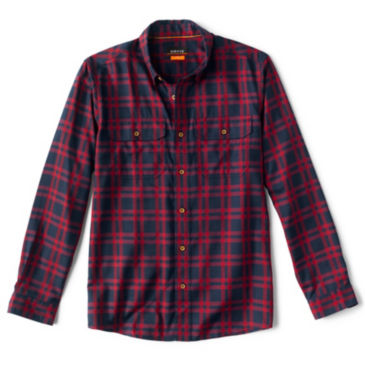 Teton Tech Tri-Blend Long-Sleeved Shirt - NAVY/RED