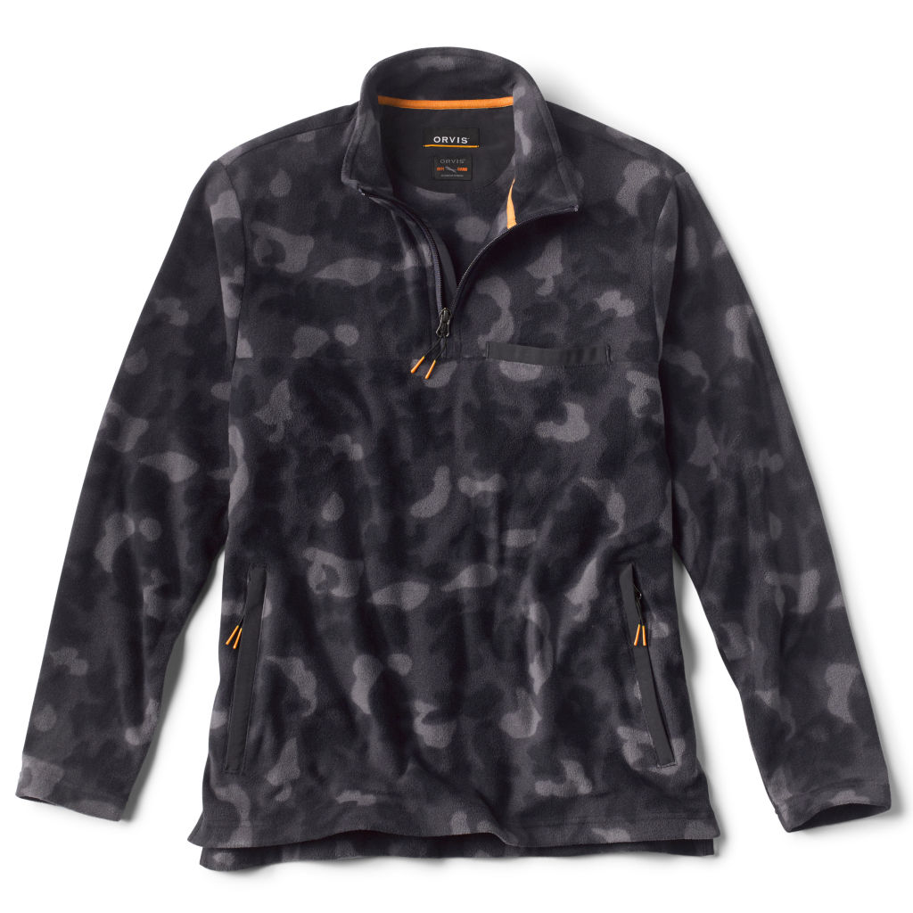 Hill Country Microfleece Quarter-Zip - BLACKOUT CAMO image number 0