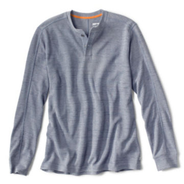 West River Waffle Knit Henley - NAVY image number 0