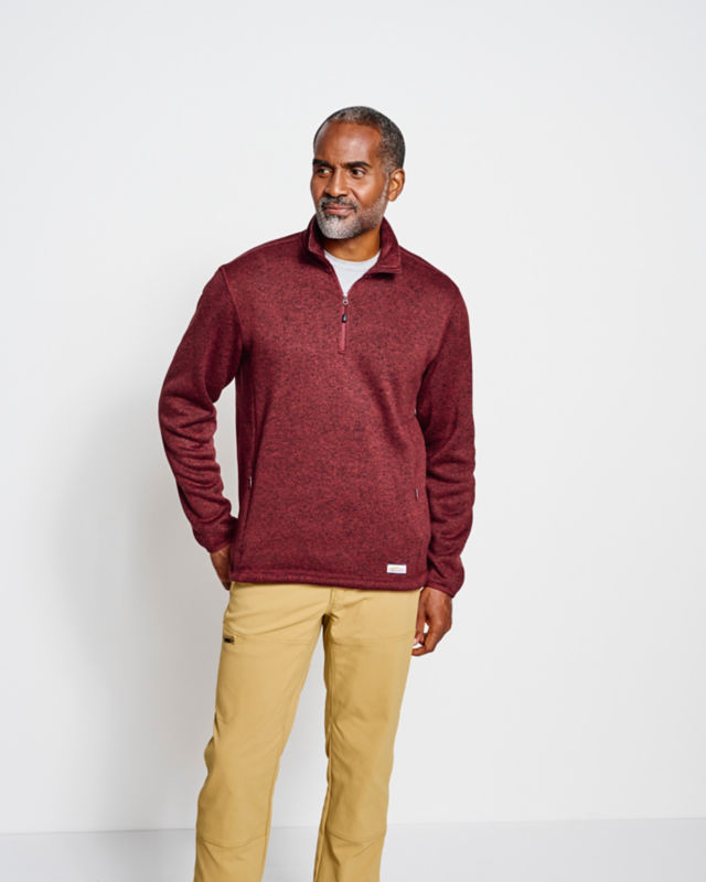 R65&trade; Sweater Fleece 1/4-Zip - HEATHER GREY image number 1