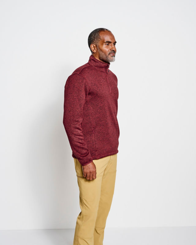 R65&trade; Sweater Fleece 1/4-Zip - HEATHER GREY image number 2