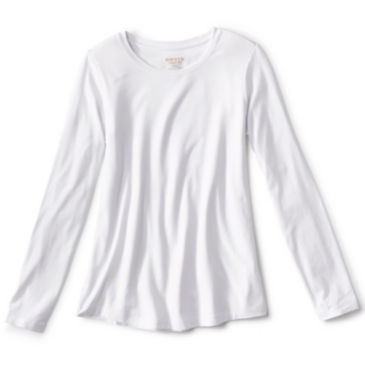 Perfect Relaxed Long-Sleeved Tee - WHITE