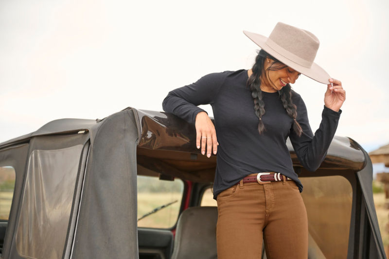 Women&rsquo;s Triangle Crown Felt Hat - LIGHT NATURAL image number 1