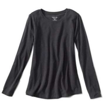 Perfect Relaxed Long-Sleeved Tee - BLACK