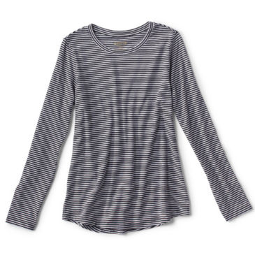 Perfect Relaxed Long-Sleeved Tee - BLACK STRIPE