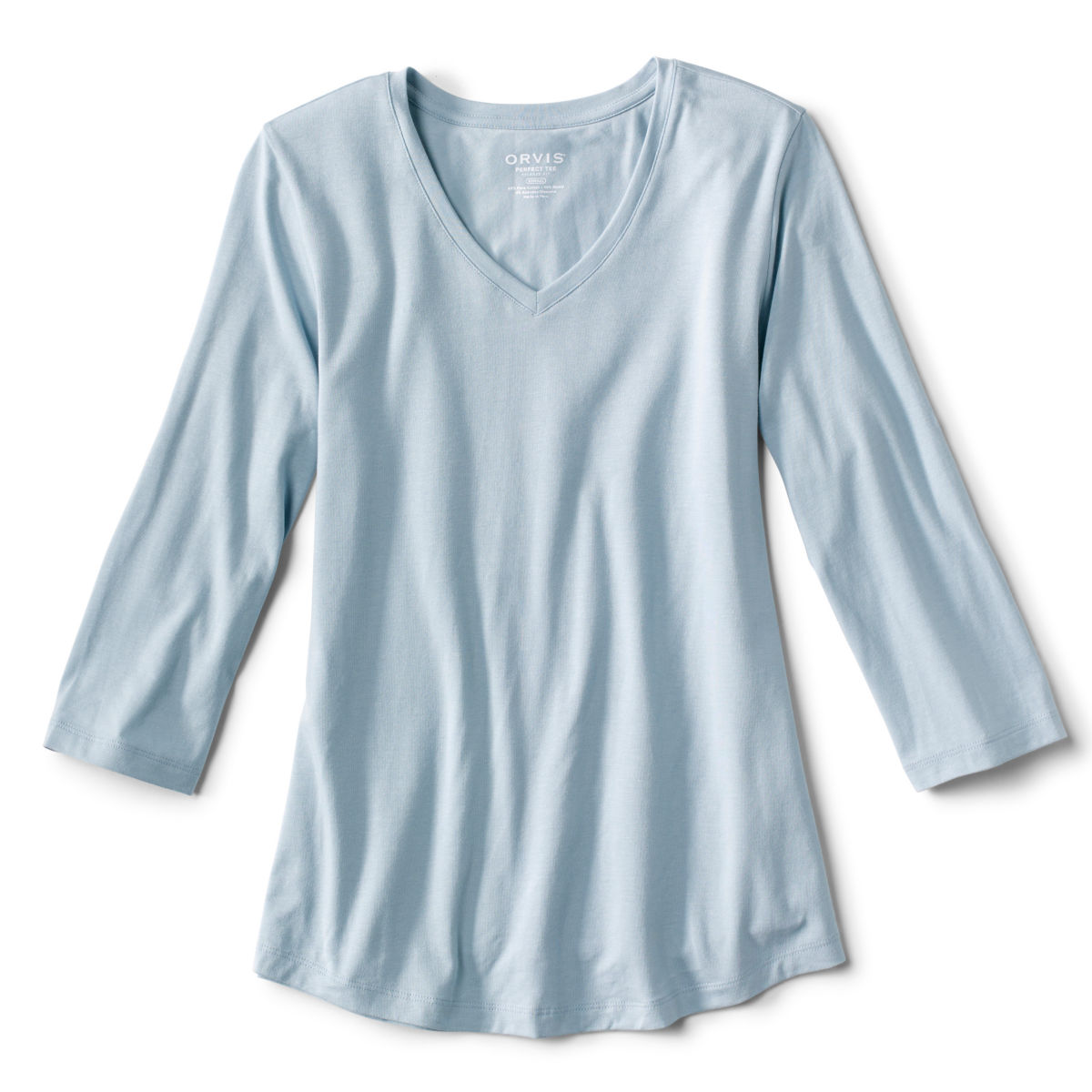 Perfect Relaxed V-Neck Three-Quarter Sleeve Tee - image number 0