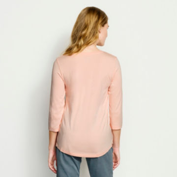 Perfect Relaxed V-Neck Three-Quarter Sleeve Tee -  image number 3