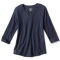 Perfect Relaxed V-Neck Three-Quarter Sleeve Tee - BLUE MOON image number 1
