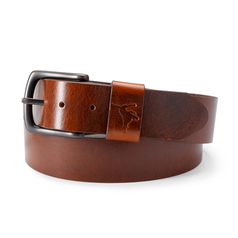 Trout Embossed Leather Belt