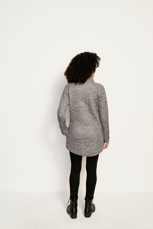Merino Quilted Mock Tunic - PORT image number 3