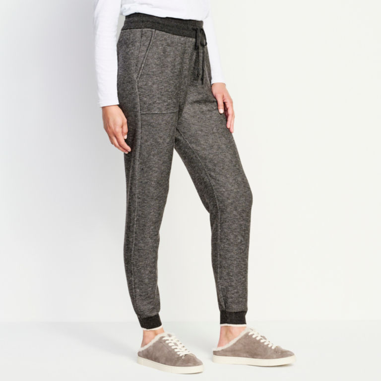 Bird’s-Eye Natural Fit Joggers - HEATHERED CHARCOAL image number 1