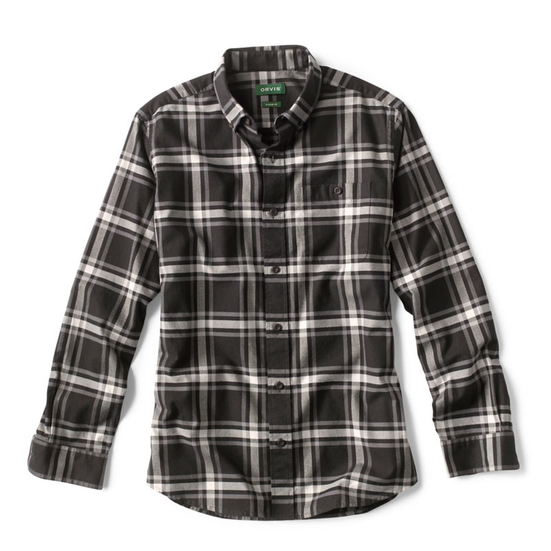 Signature Comfort Stretch Twill Long-Sleeve Shirt - BLACK