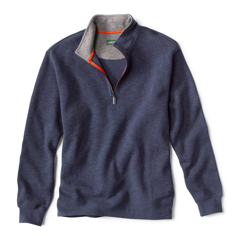 Men's Orvis Fly Fishing 1/4 Zip Heather Gray Pullover Sweater Sweatshirt L  Large