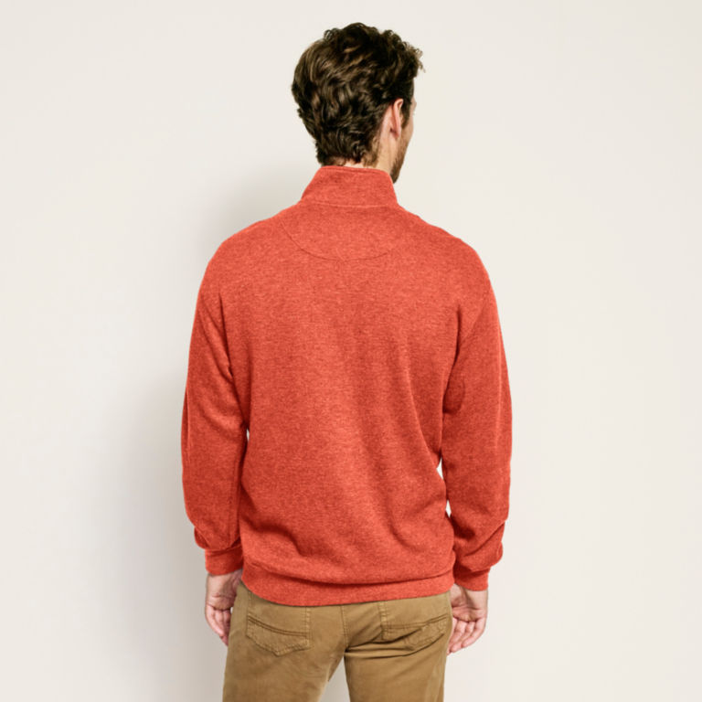 Softest Tencel Blend Quarter-Zip Pullover - BOURBON image number 3