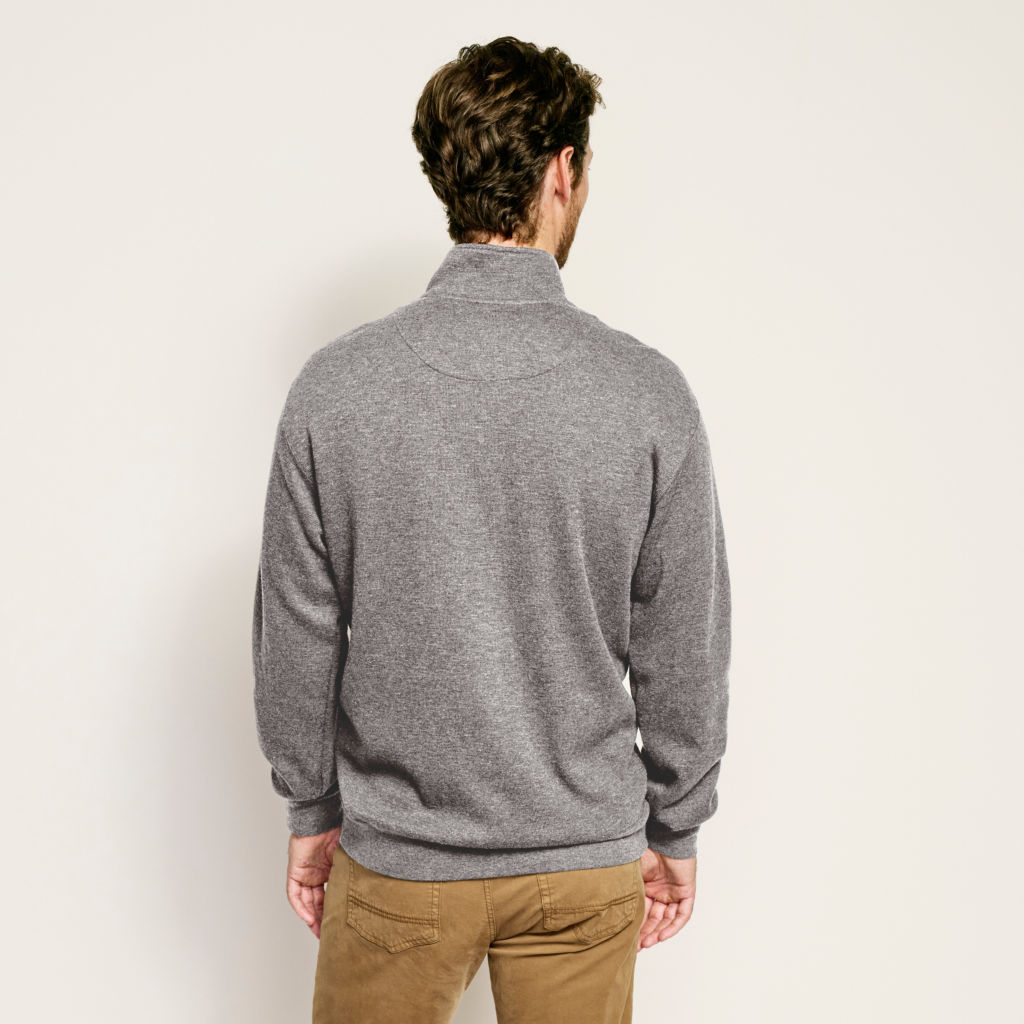 Softest Tencel Blend Quarter-Zip Pullover - LIGHT GREY image number 3