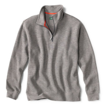 Softest Tencel Blend Quarter-Zip Pullover - LIGHT GREY