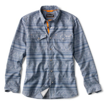 Patterned Tech Chambray Western Shirt - BLANKET PATTERNimage number 0