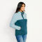 Women’s Outdoor Quilted Snap Sweatshirt - MINERAL BLUE COLORBLOCK image number 2
