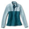 Women’s Outdoor Quilted Snap Sweatshirt - MINERAL BLUE COLORBLOCK image number 1