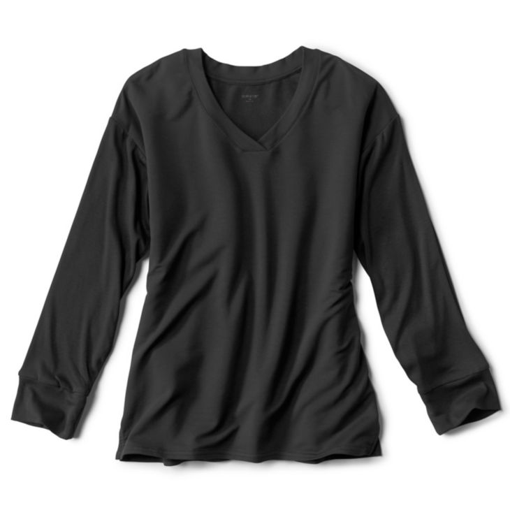 Two-Mile V-Neck Sweatshirt - BLACK
