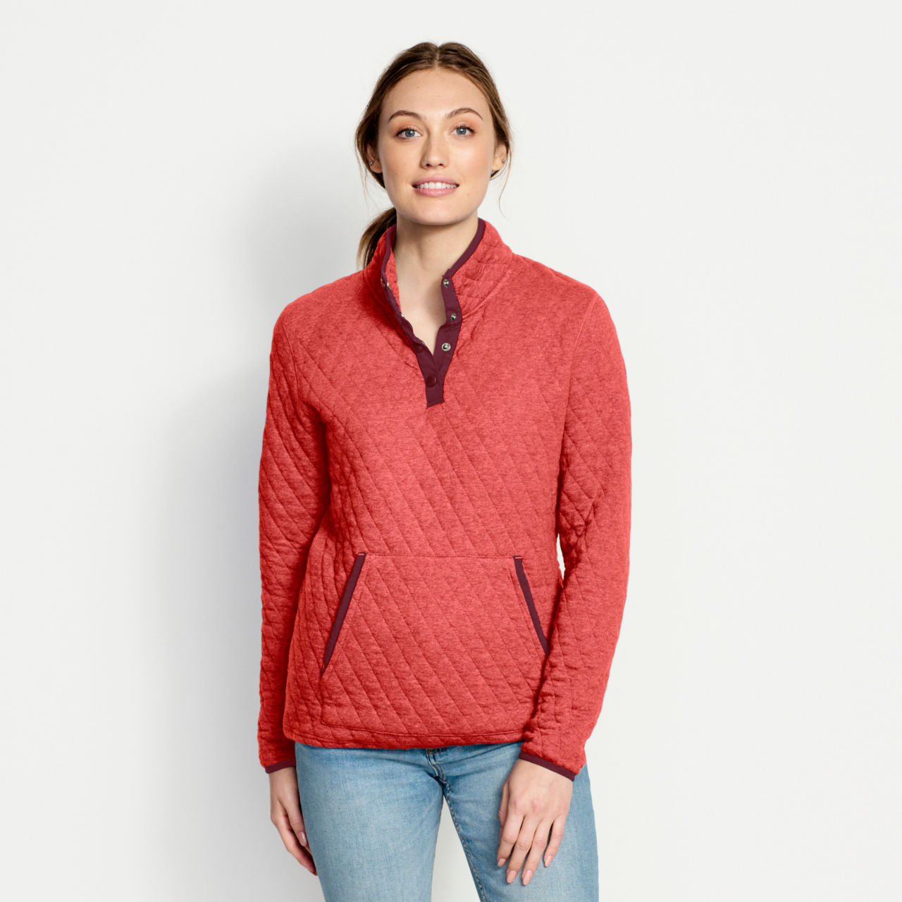 Women’s Outdoor Quilted Snap Sweatshirt -  image number 0