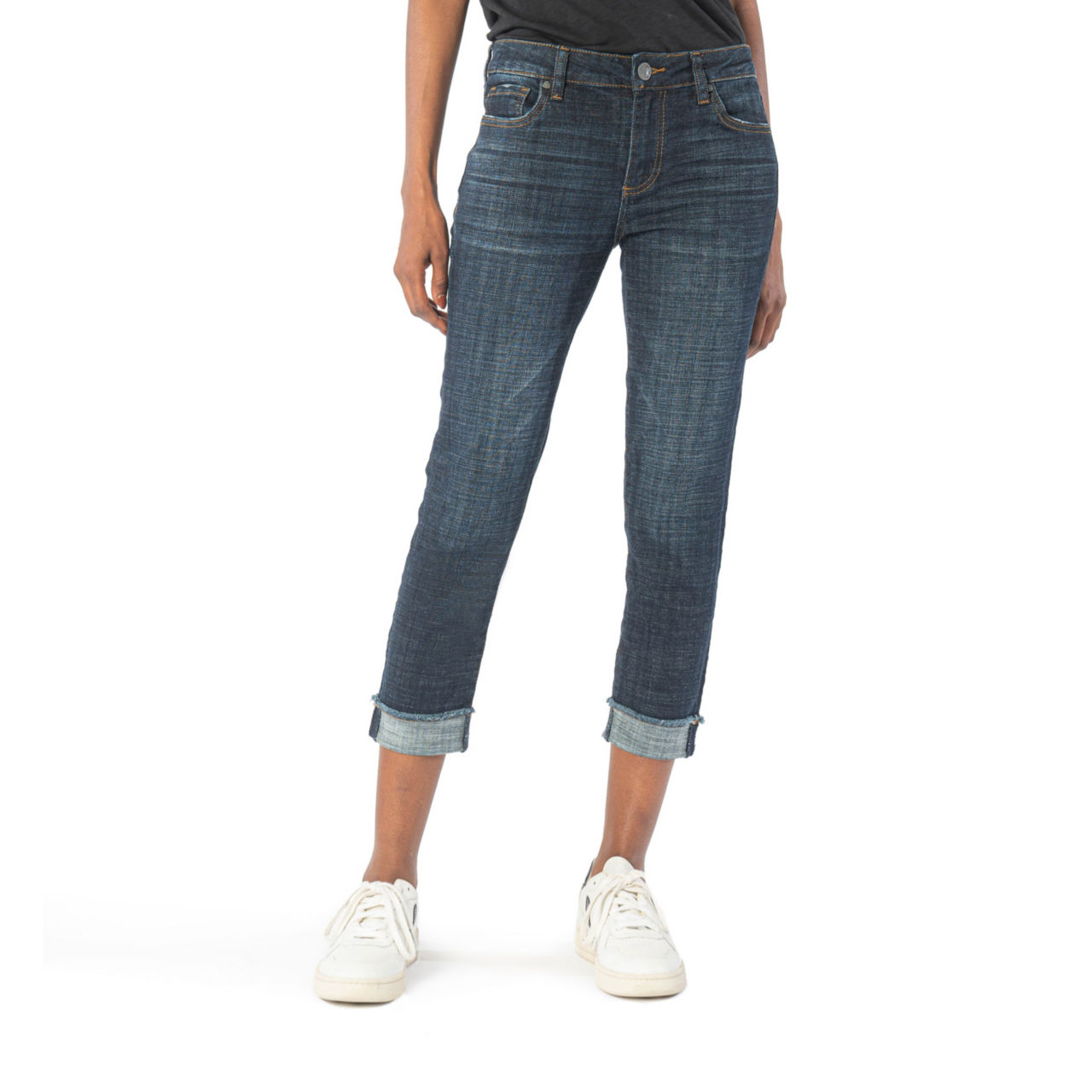 Kut from the Kloth® Amy Crop Jeans - ACKNOWLEDGING image number 0
