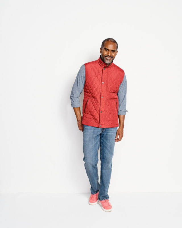 red quilted vest men