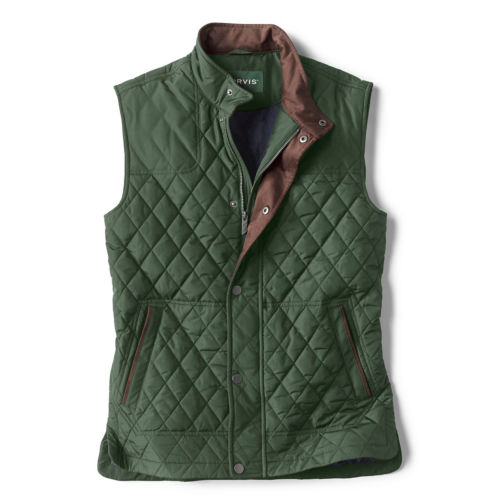 A green quilted RT 7 Vest