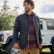 Snowy River Brushed Knit Long-Sleeved Shirt - NAVY PLAID image number 6