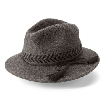 Women’s Wool-Blend Knit Panama Hat - CHARCOAL HEATHER