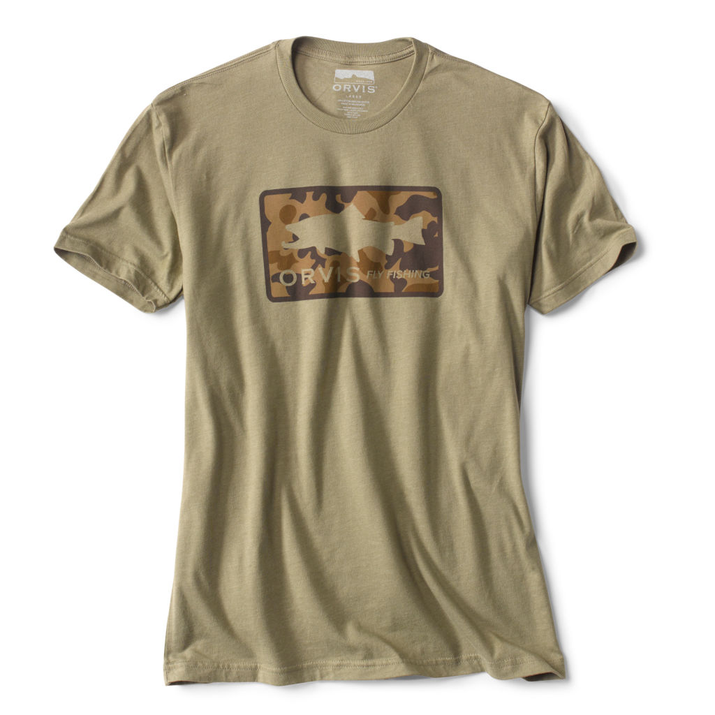 1971 Camo Trout T-Shirt - OLIVE image number 0