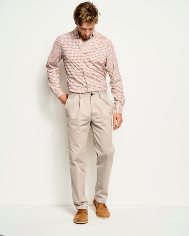 Ultimate Khakis Pleated Front Pants - STONE image number 0