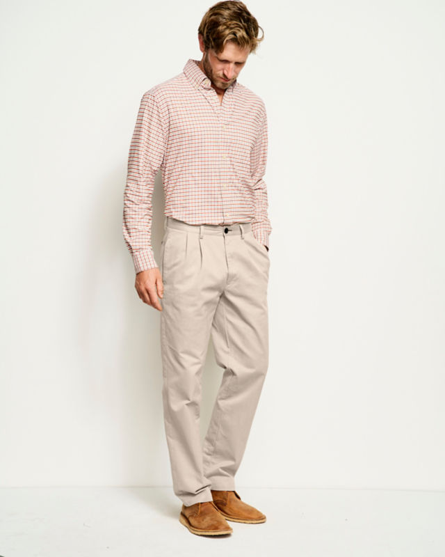 Ultimate Khakis Pleated Front Pants - STONE image number 1