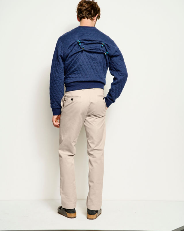Ultimate Khakis Trim Fit Plain-Front Pants - STONE image number 4