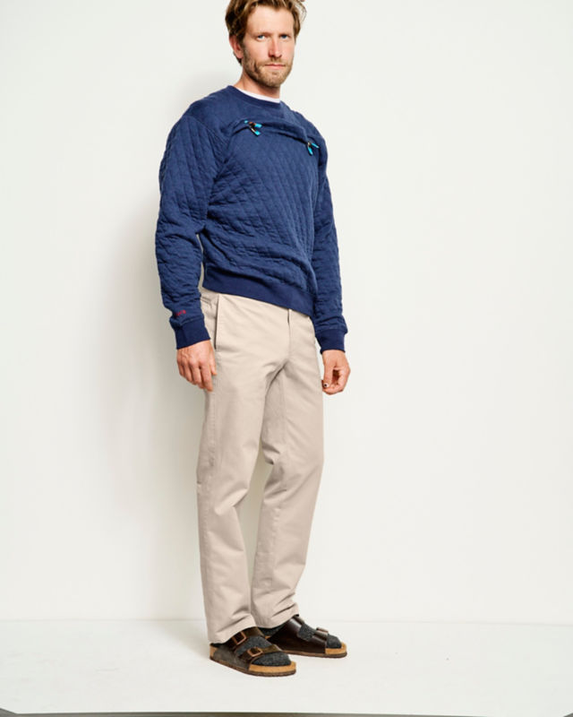 Ultimate Khakis Trim Fit Plain-Front Pants - STONE image number 3